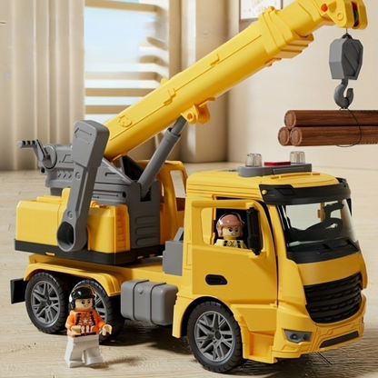 Interactive Kids Crane Truck with Flashing Lights