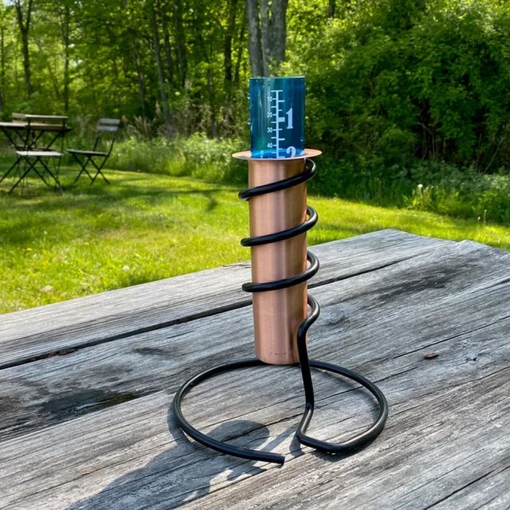 Accurate Copper Rain Gauge for Home and Garden