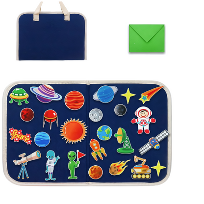 Interactive Kids Learning Board with Soft Felt Toys