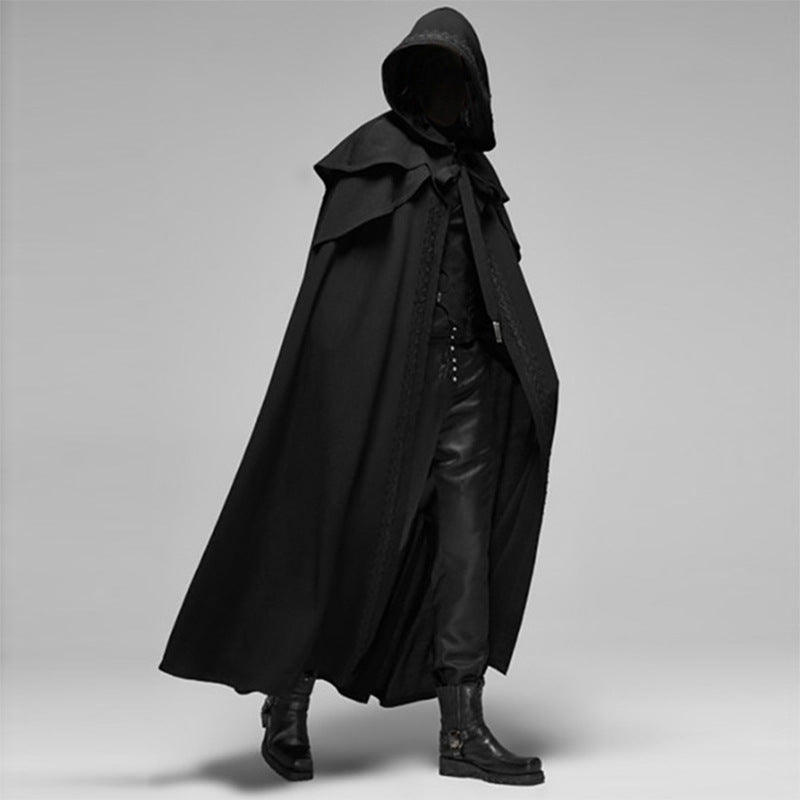 Dark Gothic Full Length Cape Coat