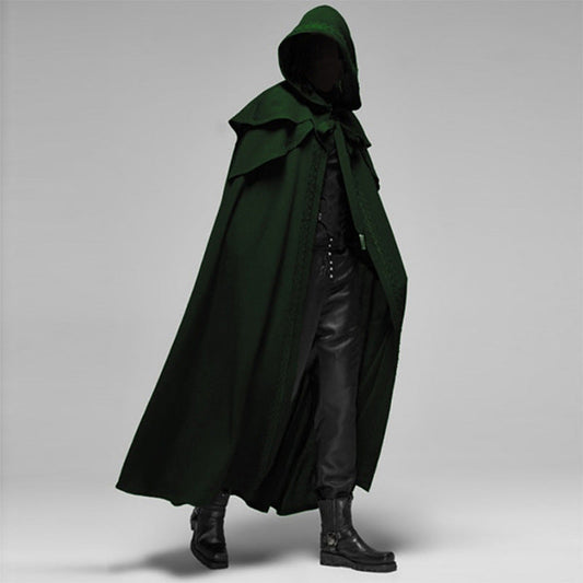 Dark Gothic Full Length Cape Coat - Luxicro