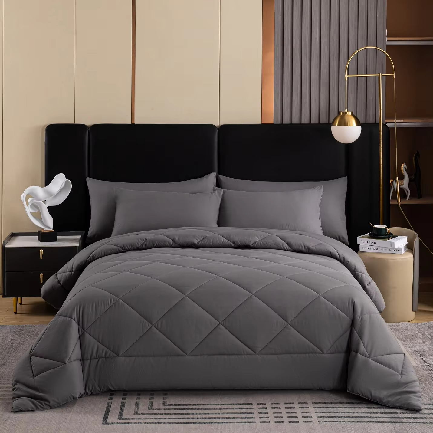 Soft Brushed Bedding Duvet Cover Set for Comfortable Sleep