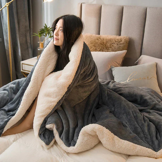 Cozy Fleece Double Sided Throw Blanket - Luxicro