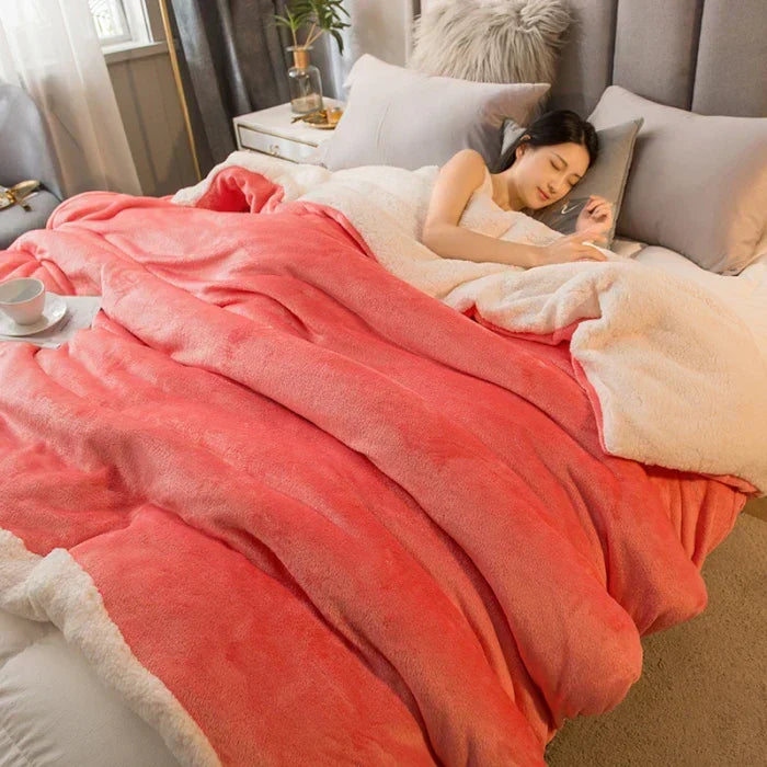 Cozy Fleece Double Sided Throw Blanket