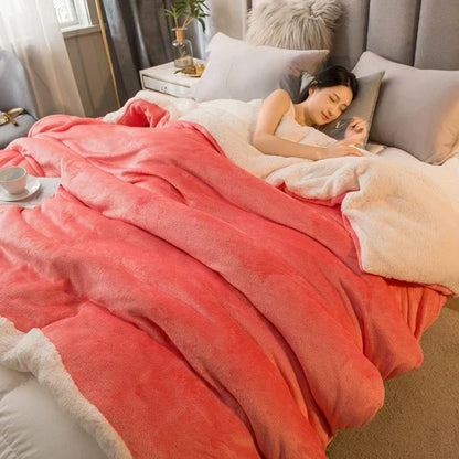 Cozy Fleece Double Sided Throw Blanket