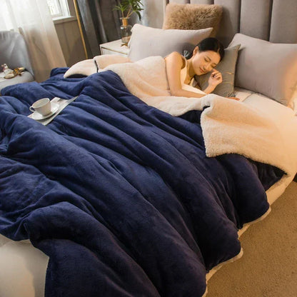Cozy Fleece Double Sided Throw Blanket