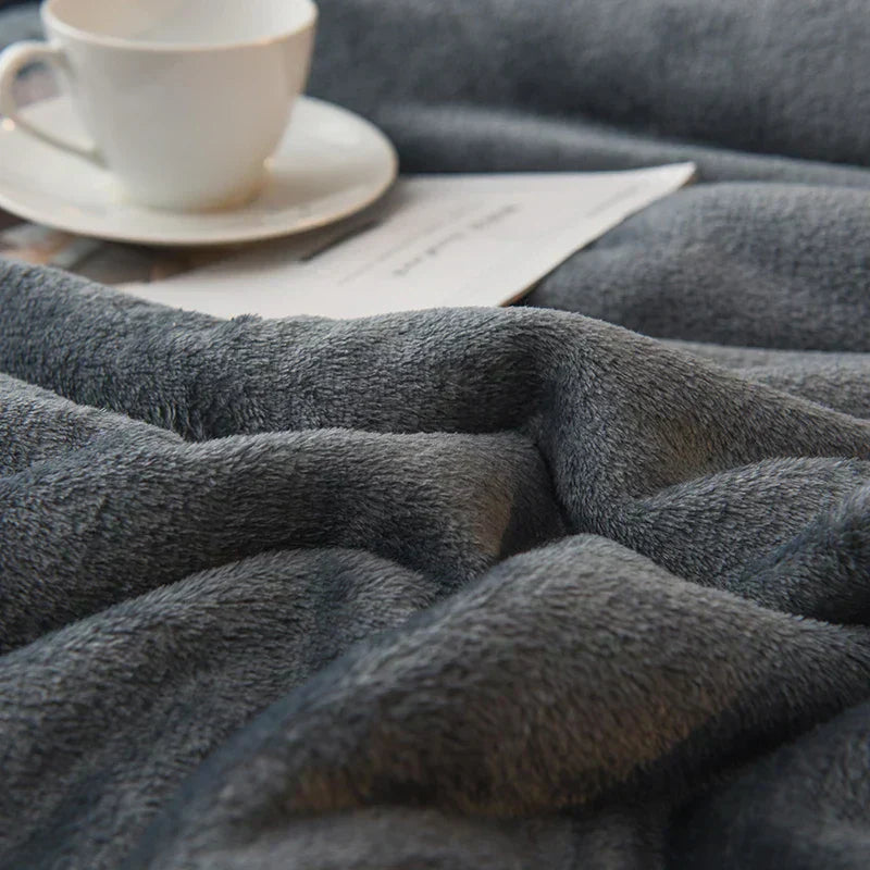 Cozy Fleece Double Sided Throw Blanket