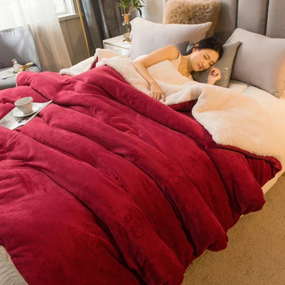 Cozy Fleece Double Sided Throw Blanket