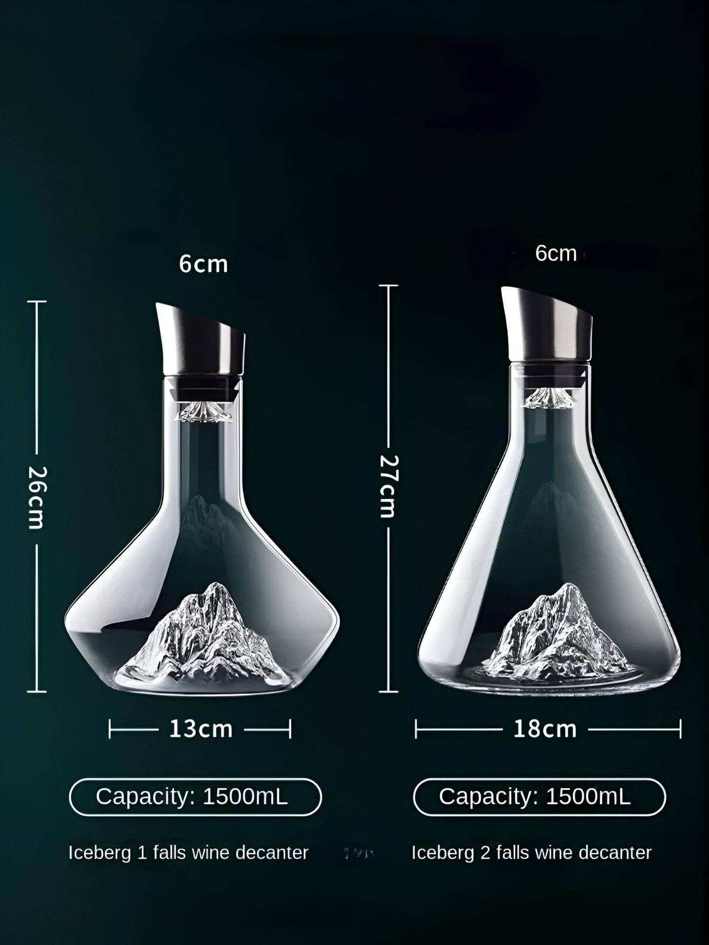 Large Glass Wine Decanter Pitcher