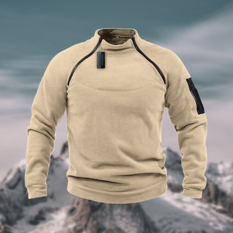 Warm Men's Fleece Sweatshirt - Heavy Duty Zip Top