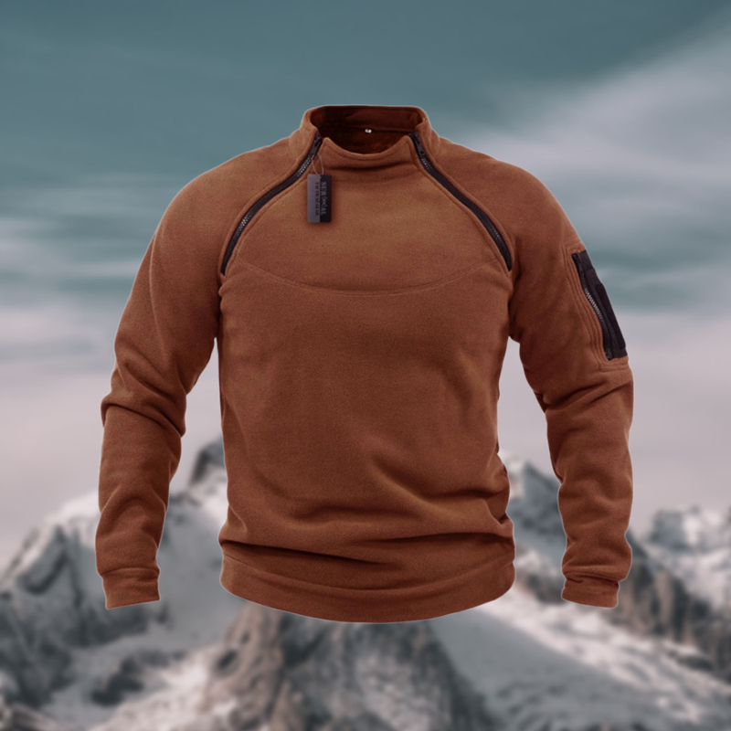 Warm Men's Fleece Sweatshirt - Heavy Duty Zip Top