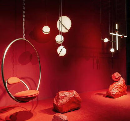 Beautiful Round Glass Pendant Light