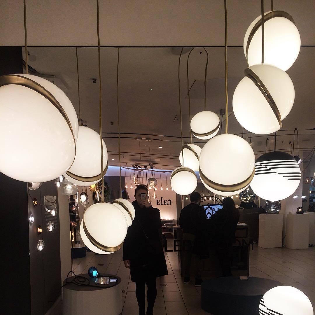 Beautiful Round Glass Pendant Light