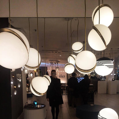 Beautiful Round Glass Pendant Light