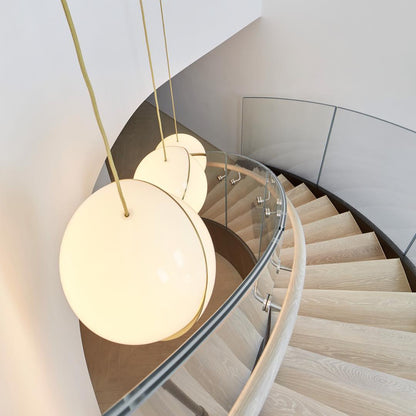 Beautiful Round Glass Pendant Light