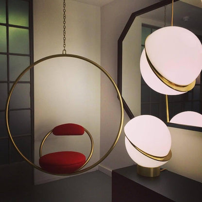 Beautiful Round Glass Pendant Light