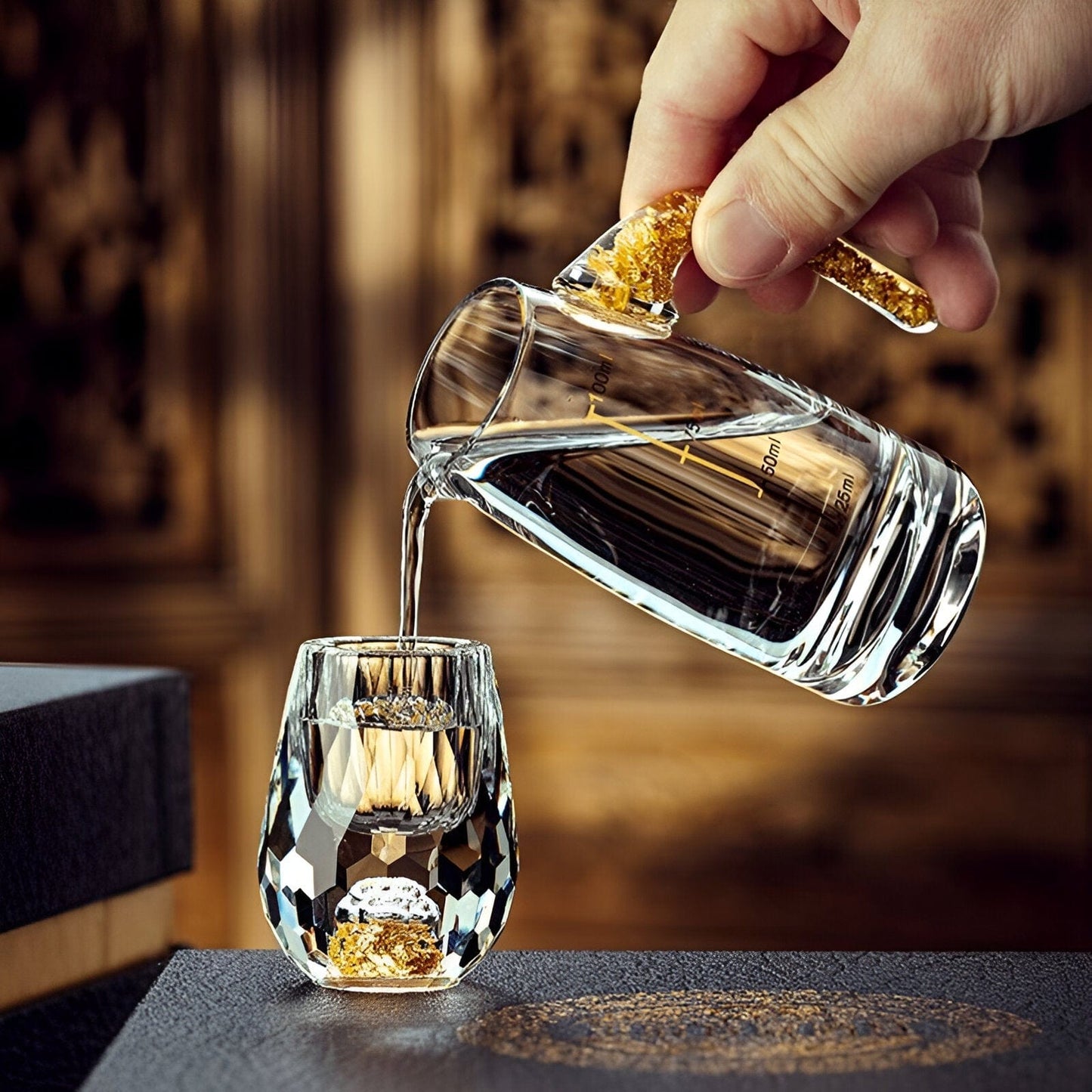 Elegant Crystal Clear Decanter Bottom
