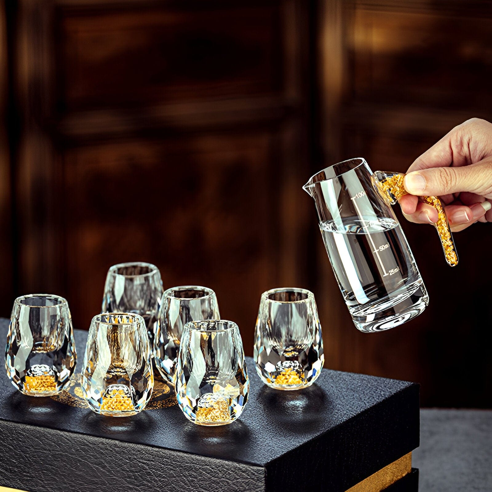 Elegant Crystal Clear Decanter Bottom - Luxicro