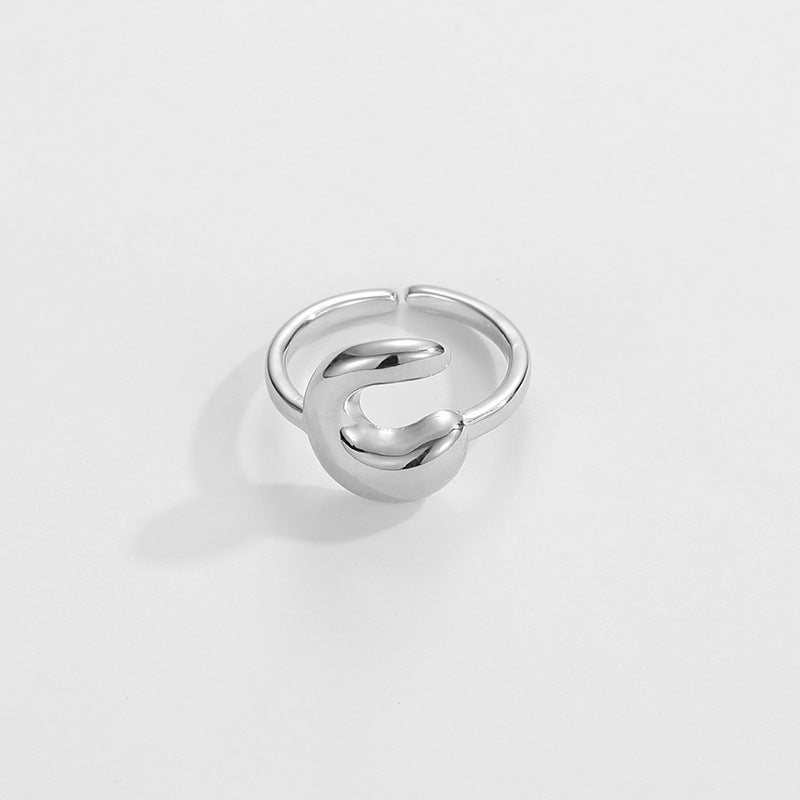 Stylish Monogram Letter Ring