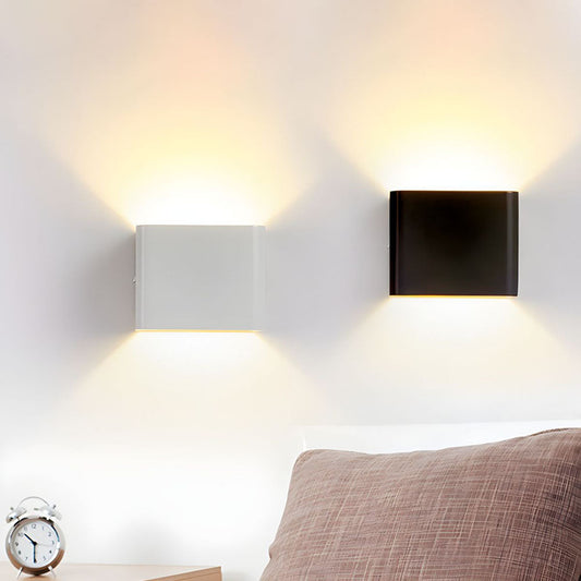 Contemporary White LED Wall Sconce Light - Luxicro