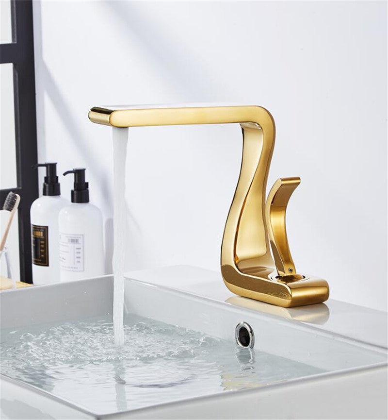 Luxury Brushed Gold Sink Faucet