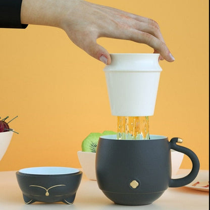 Cute Cat Tea Infuser Mug