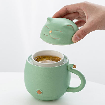 Cute Cat Tea Infuser Mug
