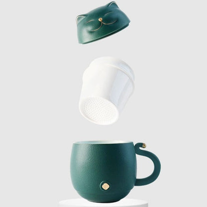Cute Cat Tea Infuser Mug