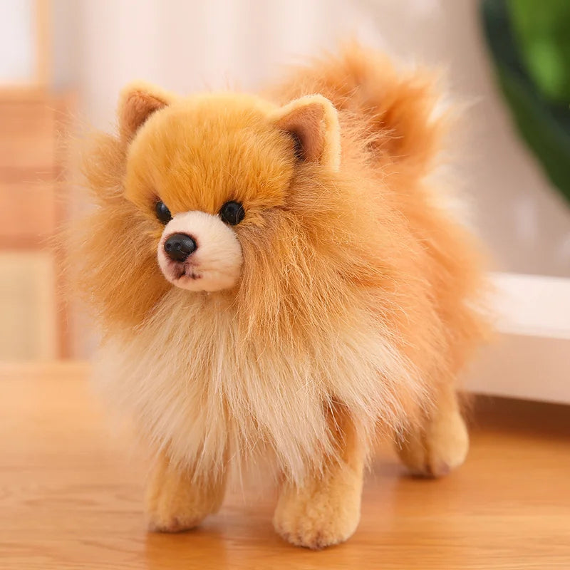 Cuddly Pomeranian Stuffed Dog Toy - Luxicro