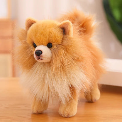 Cuddly Pomeranian Stuffed Dog Toy - Luxicro