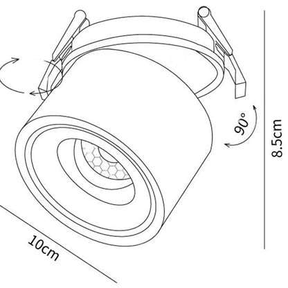 Adjustable Circular Recessed LED Ceiling Lamp