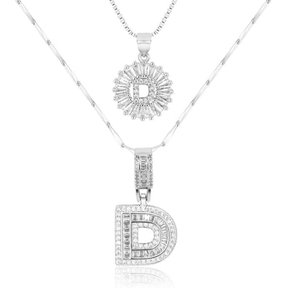 Fine 14k Gold Initial Diamond Pendant Necklace
