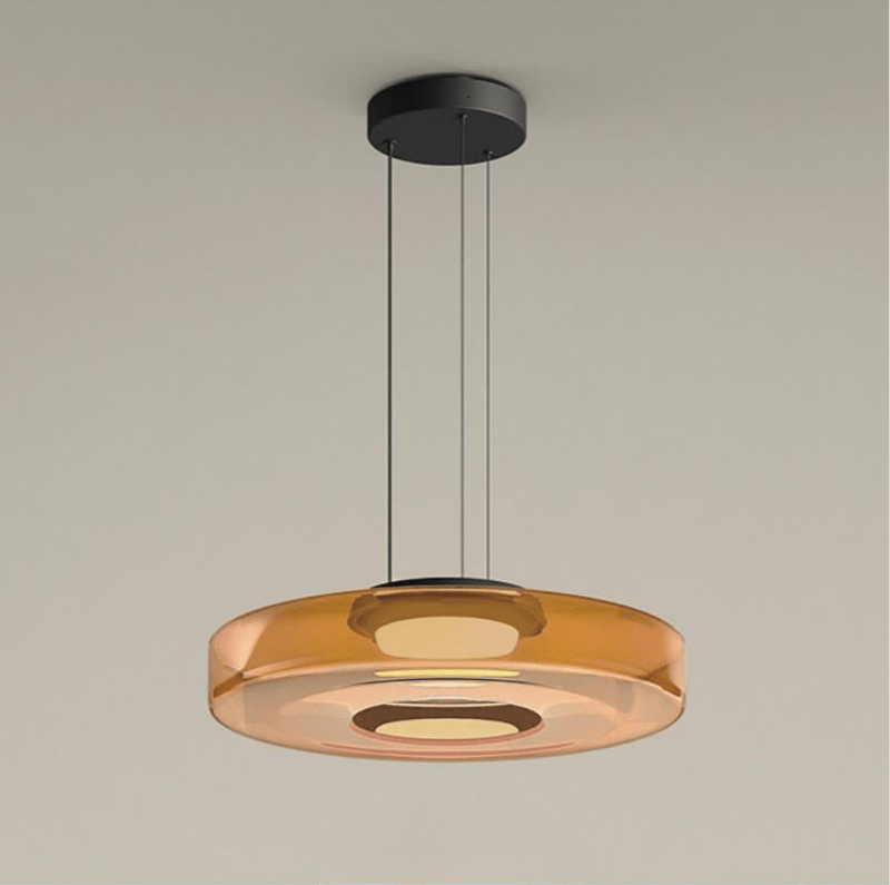 Elegant Hanging Glass Lamp in Contemporary Style