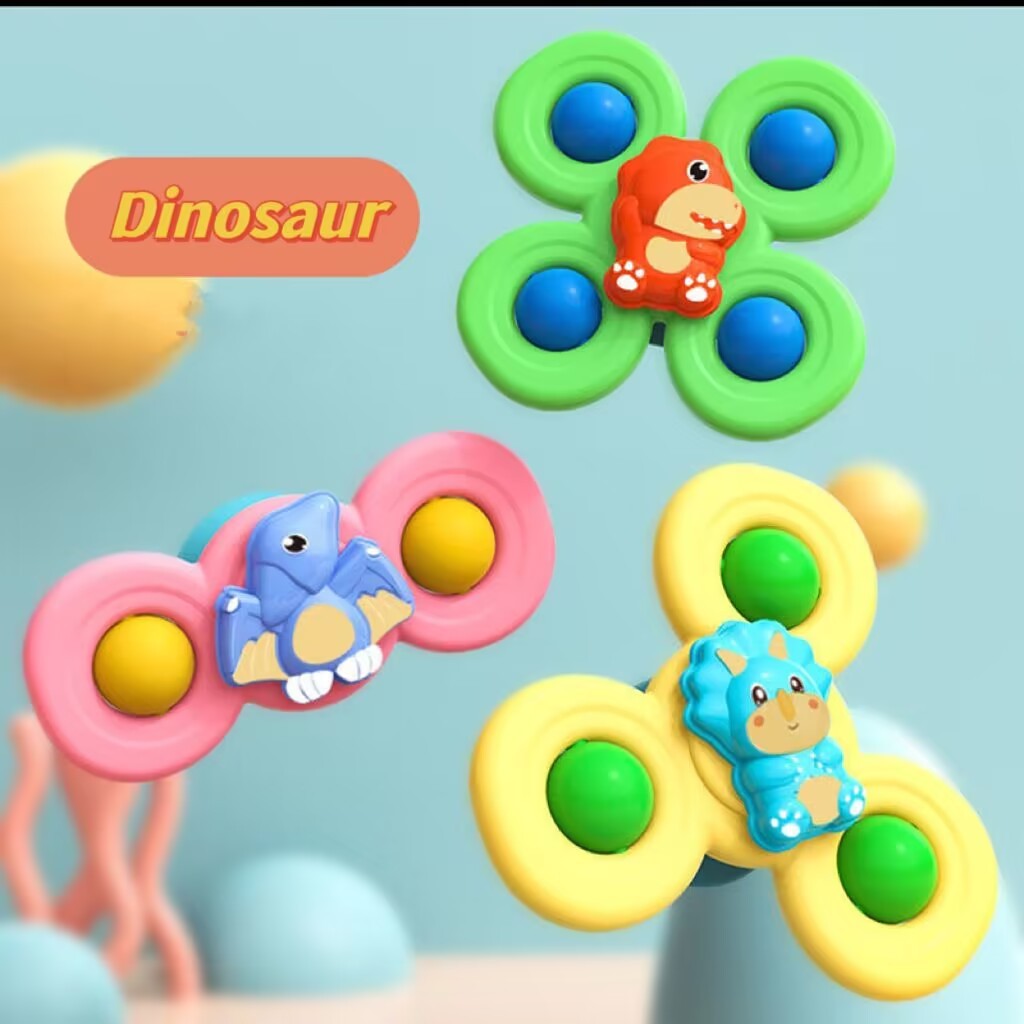 Colorful Children's Fidget Spinner with Sticky Base