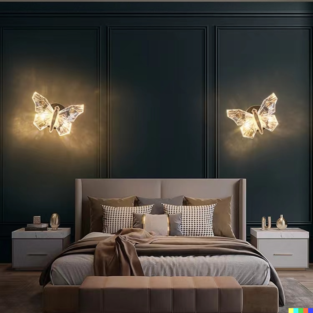 Rustic Floral LED Wall Lamp