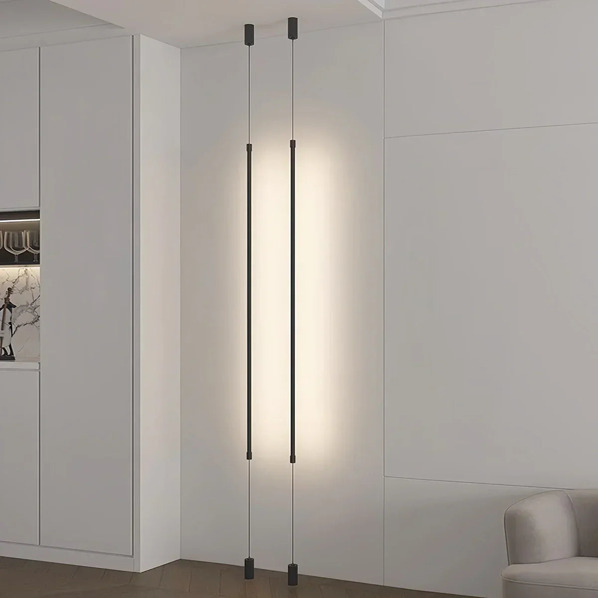 Tall Sleek Floor Ceiling Lamp