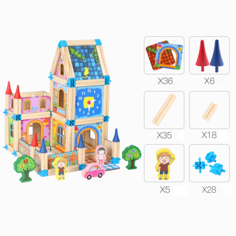 Vibrant Children's Construction Blocks Toy
