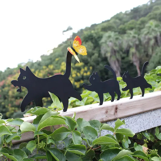 Dark Kitty Outdoor Yard Decoration Set - Luxicro