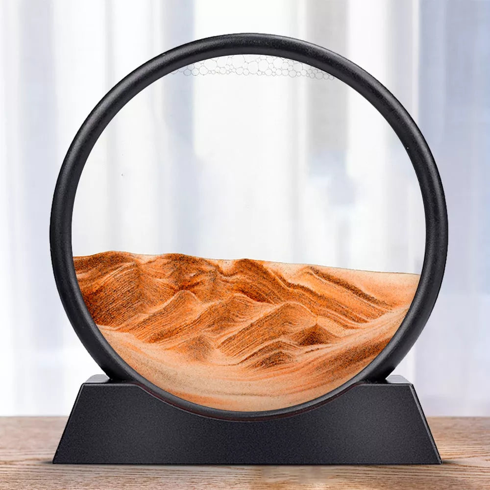 Vibrant Hourglass Beach Scene Timer