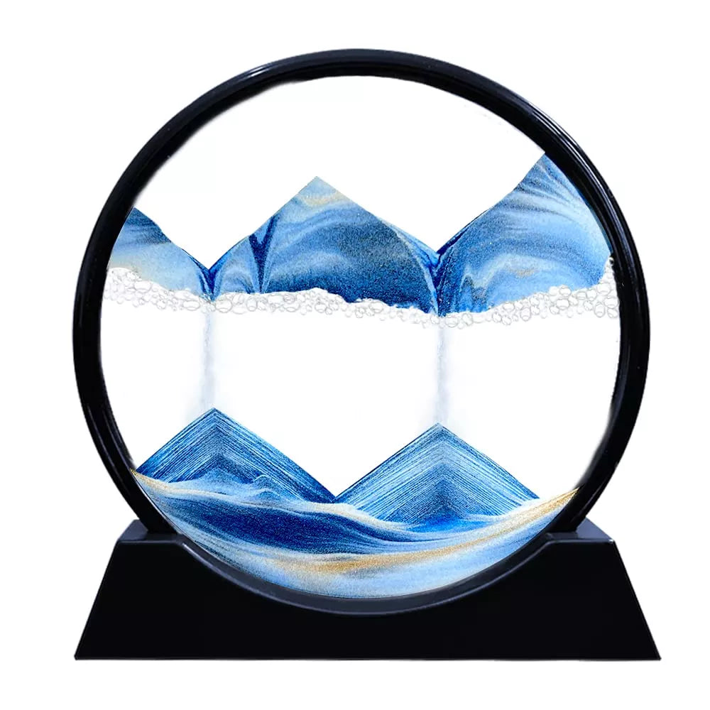 Vibrant Hourglass Beach Scene Timer