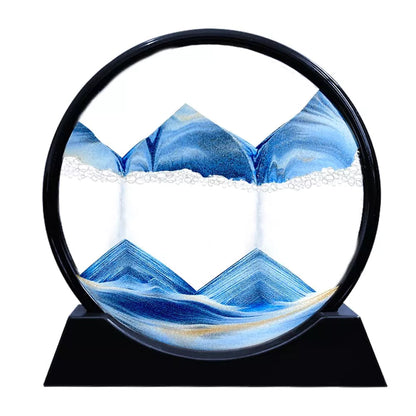 Vibrant Hourglass Beach Scene Timer