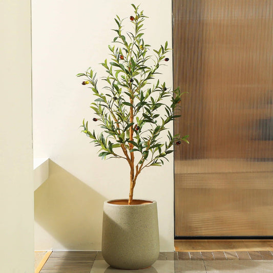 Artificial Green Olive Plant - Luxicro