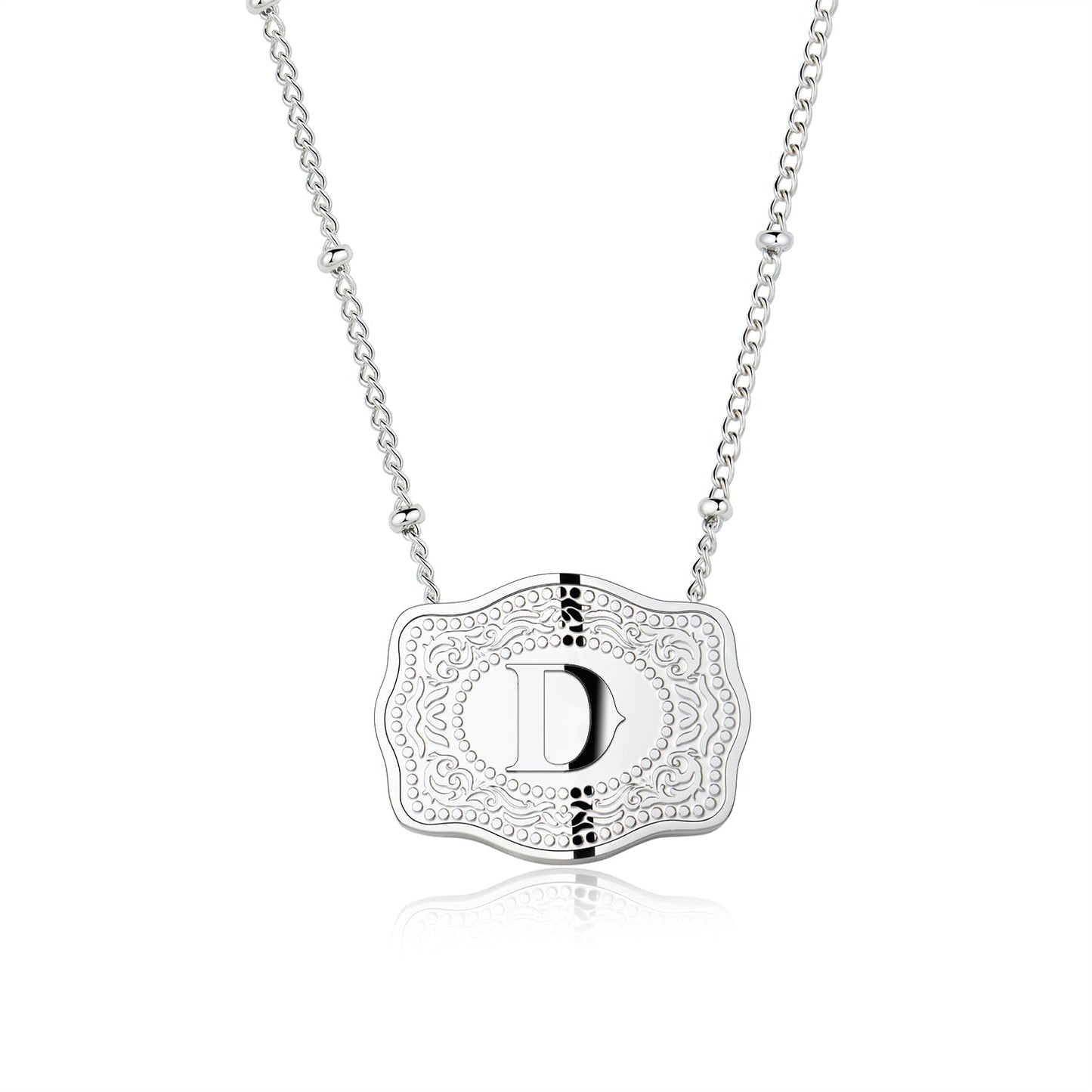 Dainty Monogram Pendant Necklace With Charm