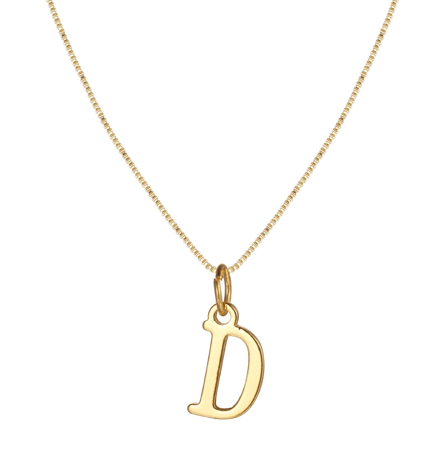 Classic 14k Gold Monogram Pendant Necklace