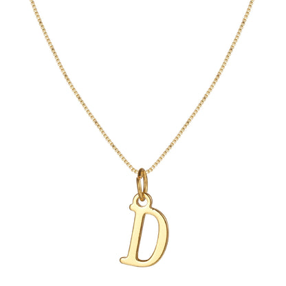 Classic 14k Gold Monogram Pendant Necklace