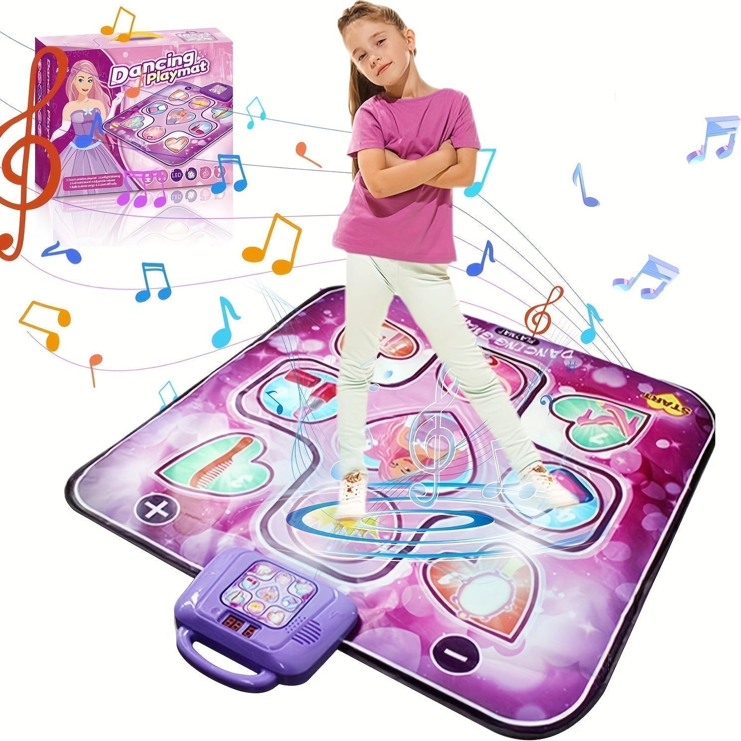 Fun Kids Dance Pad with Music and Scorekeeping - Luxicro