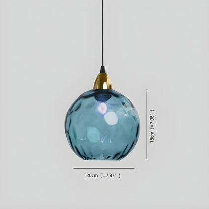 Vibrant Glass Globe Ceiling Light Fixture
