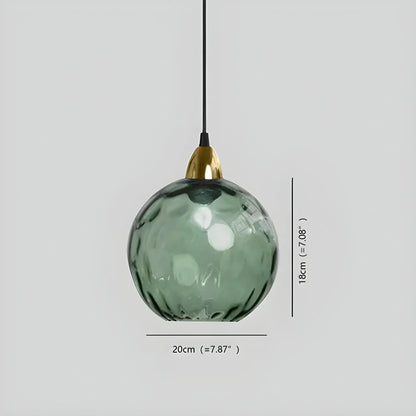Vibrant Glass Globe Ceiling Light Fixture