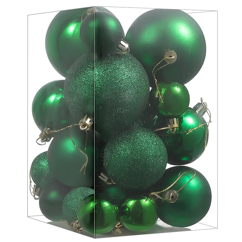 Colorful Glass Christmas Tree Ornaments Set - Luxicro
