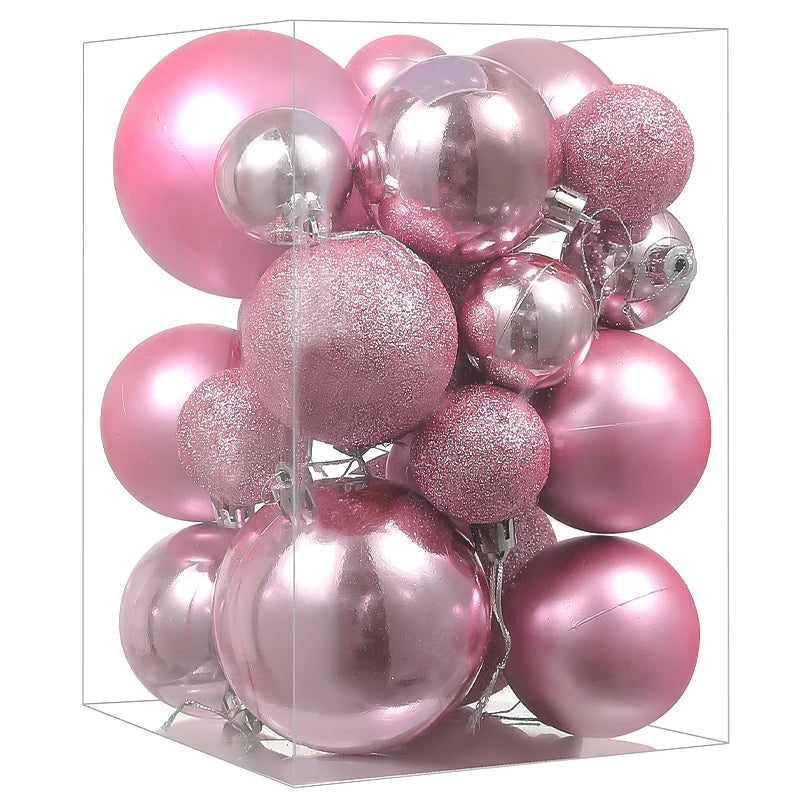 Colorful Glass Christmas Tree Ornaments Set